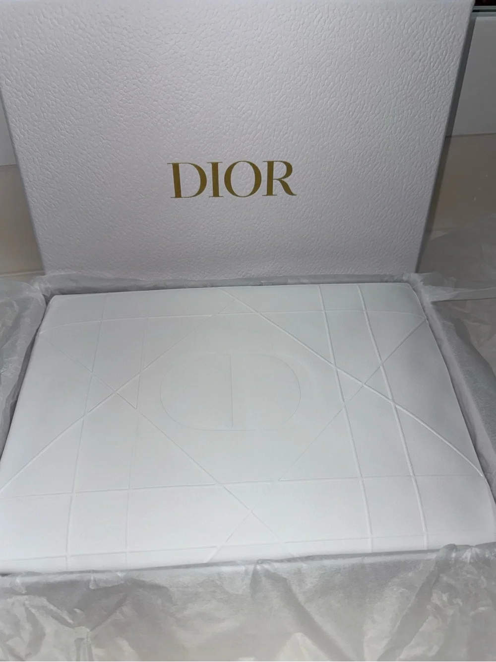 Quilted Dior beauty pouch